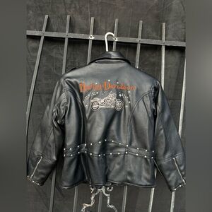 Girls Harley-Davidson Black Leather Jacket